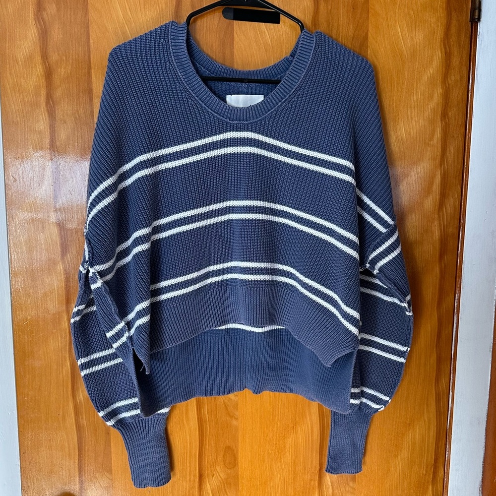 Aries oversized cropped swoop sweater stripped Medium